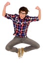 Young man jumping Royalty Free Stock Photo