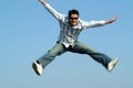 Young man jumping Royalty Free Stock Photo