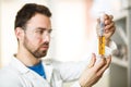 Young man in the lab Royalty Free Stock Photo