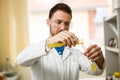 Young man in the lab Royalty Free Stock Photo