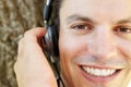 Young man listening music Royalty Free Stock Photo