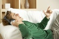 Young Man Listening To Music Royalty Free Stock Photo