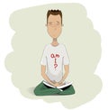 Young man meditating Royalty Free Stock Photo