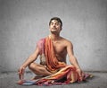 Young man meditating