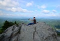 Young man and mountains