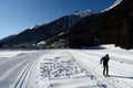 Nordic Skiing in Kaunertal, Otztaler Alpen, Tirol, Austria