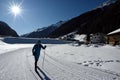 Nordic Skiing in Kaunertal, Otztaler Alpen, Tirol, Austria