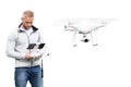 Young Man Operating Drone Royalty Free Stock Photo