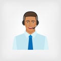 Young man operator call center Royalty Free Stock Photo