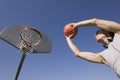 Young man playing basketball Royalty Free Stock Photo