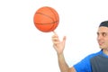 Young man playing basketball isolated Royalty Free Stock Photo
