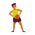 Young man playing basketball isolated Royalty Free Stock Photo