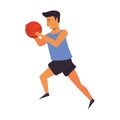 Young man playing basketball isolated Royalty Free Stock Photo