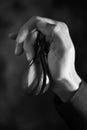 Young man playing the castanets Royalty Free Stock Photo