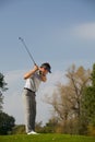 Young man playing golf Royalty Free Stock Photo