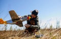 Plane And Radio Remote Control Royalty Free Stock Photo