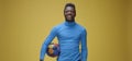 Young man playing soccer