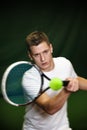 Young man playing tennis Royalty Free Stock Photo