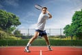 Young man is playing tennis Royalty Free Stock Photo