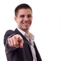 Young man pointing at the camera Royalty Free Stock Photo