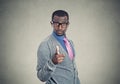 Young man pointing finger at you camera gesture Royalty Free Stock Photo