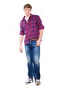 Young man posing in checked shirt Royalty Free Stock Photo