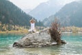 A young man practices yoga. Exercise Agni Stambhasana