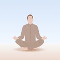 Young man practicing yoga vector image