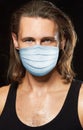 Young man in a protection mask Royalty Free Stock Photo