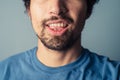 Young man pulling faces Royalty Free Stock Photo