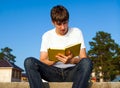 Young Man read a Book