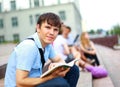 Young man read book Royalty Free Stock Photo