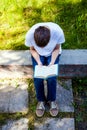 Young Man read a Book Royalty Free Stock Photo