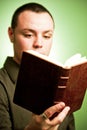 Young man reading