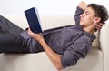 Young man reading book Royalty Free Stock Photo