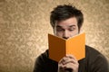 Young Man Reading Book Royalty Free Stock Photo