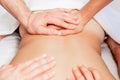 Young man receiving back massage Royalty Free Stock Photo