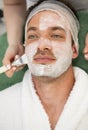 Skincare cosmetic treatment at spa salon