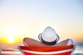 Young man relaxing on the beach Royalty Free Stock Photo