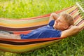 Young man relaxing in hammock Royalty Free Stock Photo