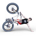 Young man ride fat bike Royalty Free Stock Photo