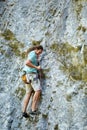 Climber on a wall