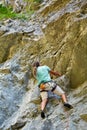 Climber on a wall