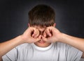 Young Man Rub his Eyes Royalty Free Stock Photo