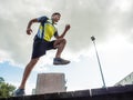 Young man running in park Royalty Free Stock Photo