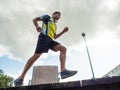 Young man running in park Royalty Free Stock Photo