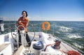Young Man is Sailboat Captain