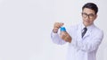 Young man scientist in chemistry lab Royalty Free Stock Photo