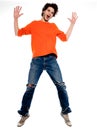 Young man screaming happy joy Royalty Free Stock Photo