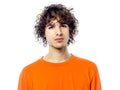 Young man serious looking at camera portrait Royalty Free Stock Photo